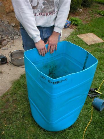 A Square 55 gallon barrel